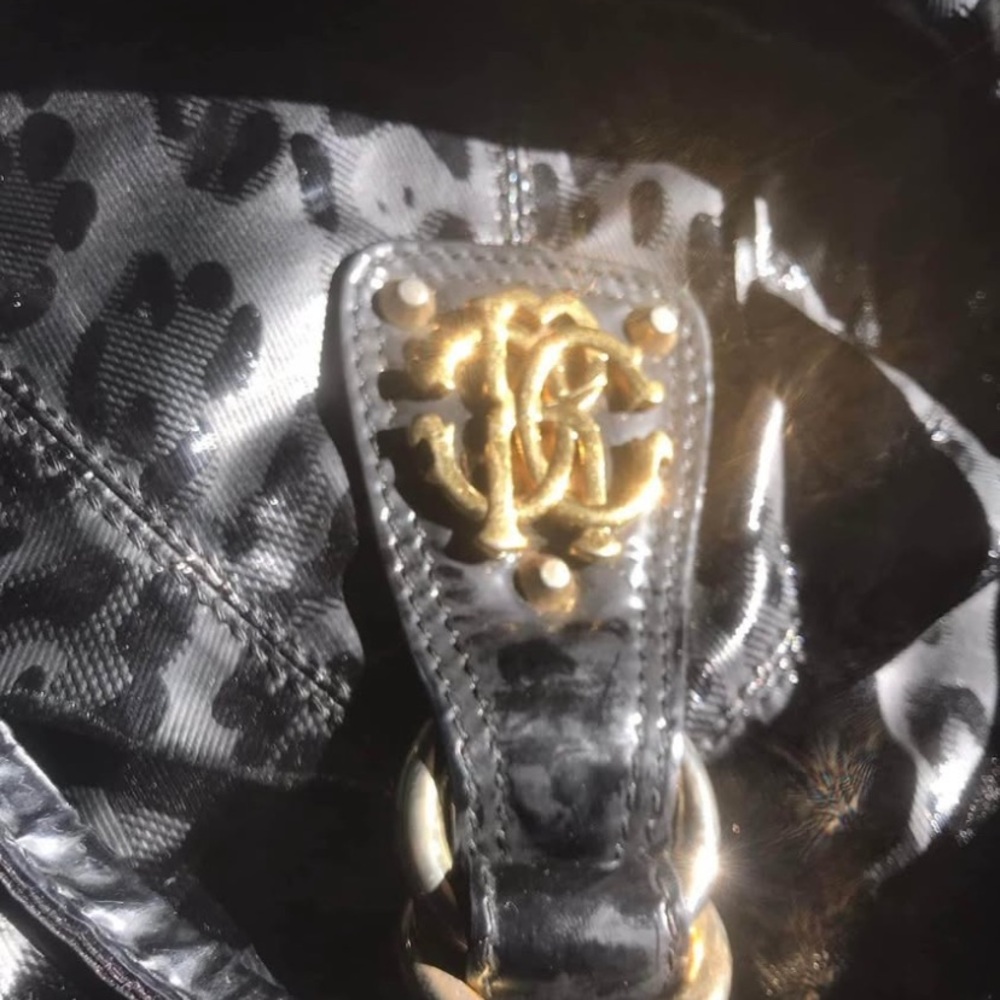 Roberto Cavalli Black and Gold Women's Bag